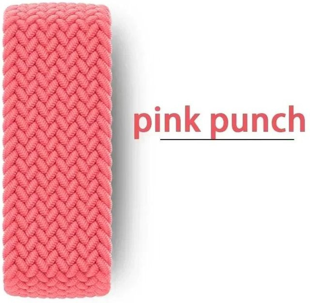 CAOWTAN Uhrenarmband Nylon, Geflochtenes Solo Loop, Rosa, Unisex - Bild 1