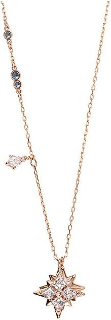 Swarovski Halskette, Achtzackiger Stern, Kristall, Roségold, Damen - Bild 1