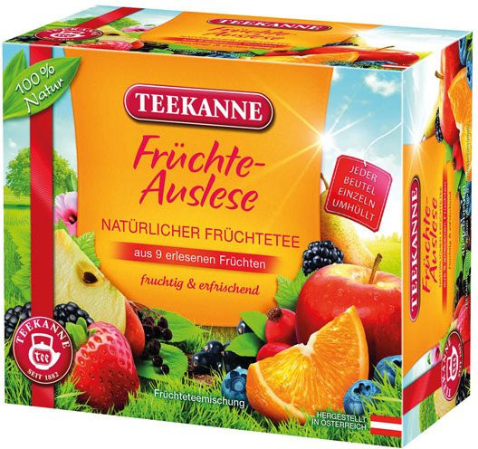 Teekanne Früchte-Auslese, Früchtetee, Teebeutel, 40 Beutel, 120 g - Bild 1