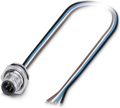 Phoenix Contact 1556618 Sensor-Aktor-Einbausteckverbinder M12 Stecker mit 4 Polen und 0,50 m Kabellänge in Multicolor mit Schraubanschluss - Bild 1