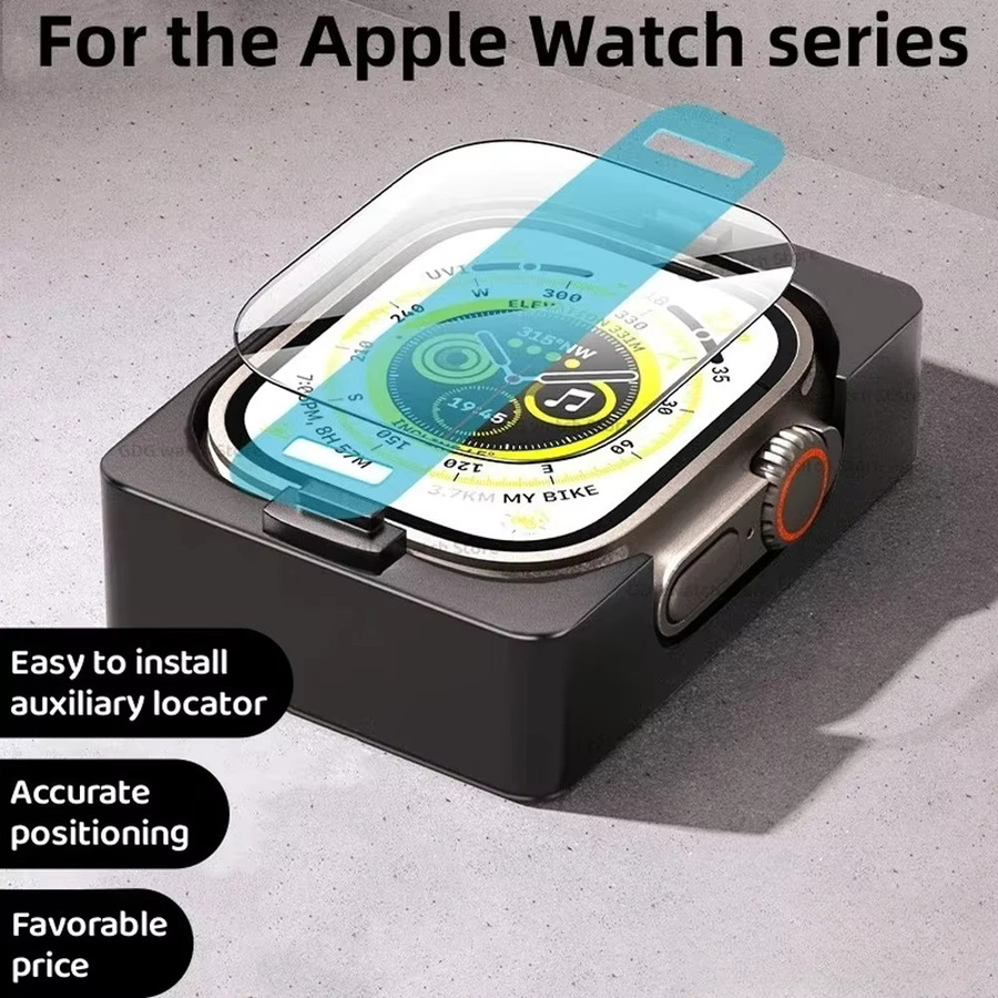 3er-Set Keramik-Displayschutzfolie für Apple Watch Ultra, Series 9, 8, 7, 6, 5, 4, 3, 2, SE in Transparent - Bild 2