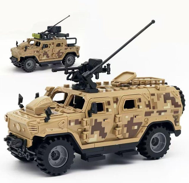 WK2 TBS Sturmtrupp Militärischer gehämmertes gepanzertes Fahrzeug, Baustein-Set, braun, ab 14 Jahren - Bild 1