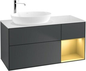 V&B Waschtischunterschrank Finion in Grau lackiert, Breite: 120 cm, Tiefe: 50,1 cm, Höhe: 50,1 cm - Bild 1