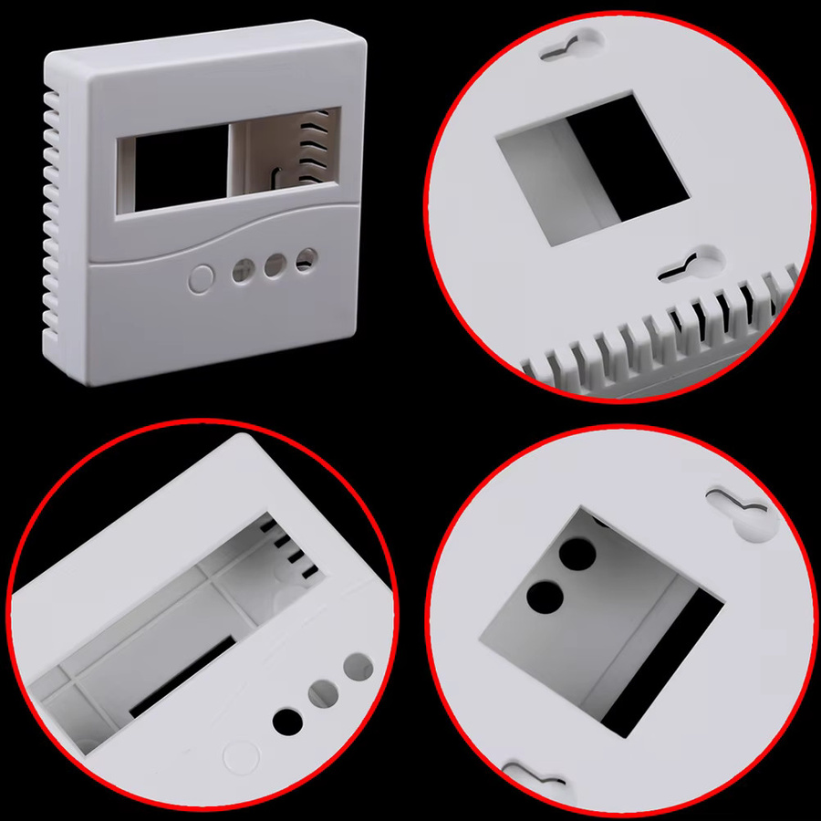 KOQZM Projektbox-Gehäuse in Weiß mit 5 Tasten für 1602 LCD-Displays, B/T/H: 8,6 x 8,6 x 2,6 cm - Bild 3