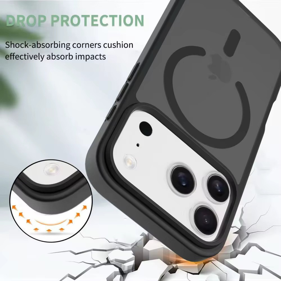 Matte magnetische transparente Schutzhülle für iPhone 16 mit MagSafe Unterstützung in Blau - Bild 5
