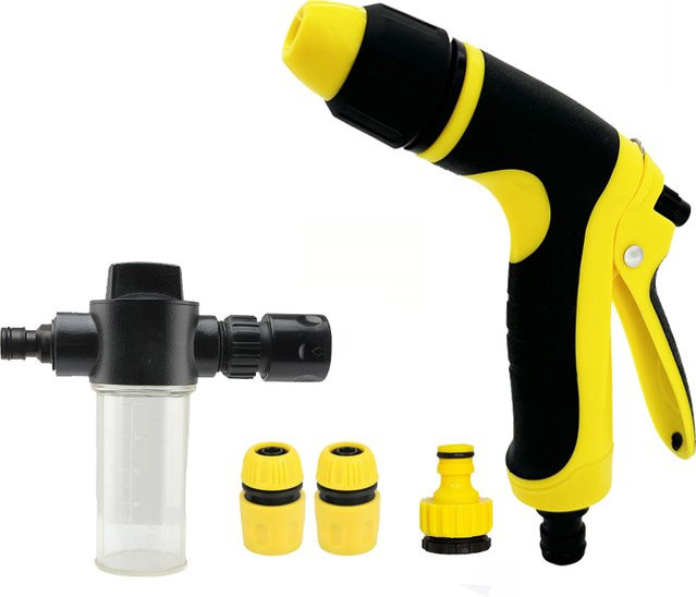 HOUN HOSE Hochdruck-Spritzpistole in Gelb für Gartenbewässerung und Autoreinigung - Bild 1