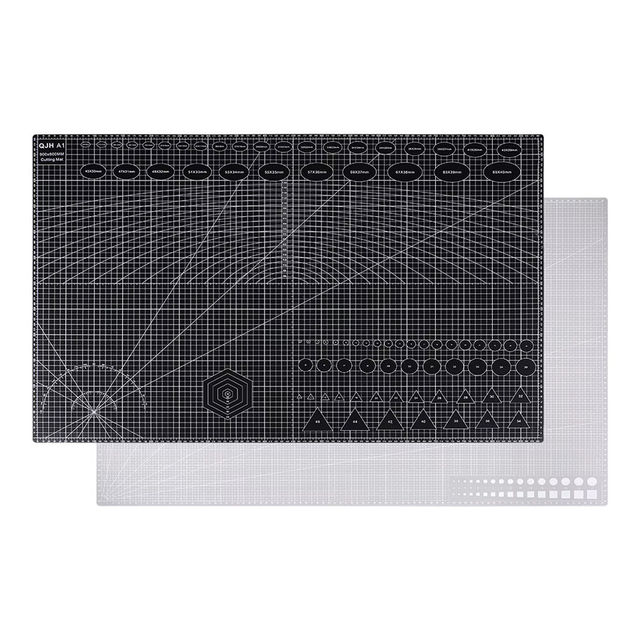 QJH Selbstheilendes PVC-Schneidepad in Schwarz als Desktop-Schutzpad für Leder, Schnitzen, Stanzen und Papierhandwerk - Bild 4