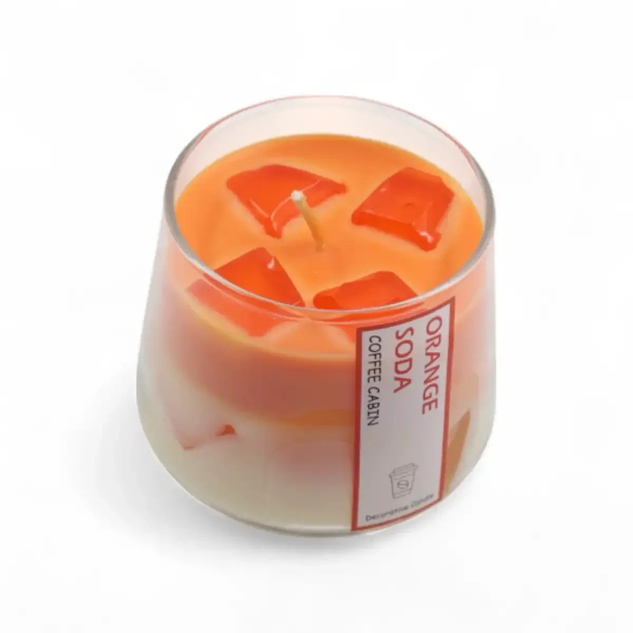 Mansion Duftkerze Orange Soda in Weiß mit fruchtigem Sommerduft - Bild 1