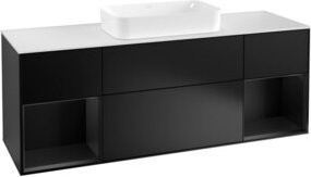 Villeroy & Boch Waschtischunterschrank Finion mit Abdeckplatte in Weiß und Blau, B/T/H: 160 x 50,1 x 60 cm - Bild 1