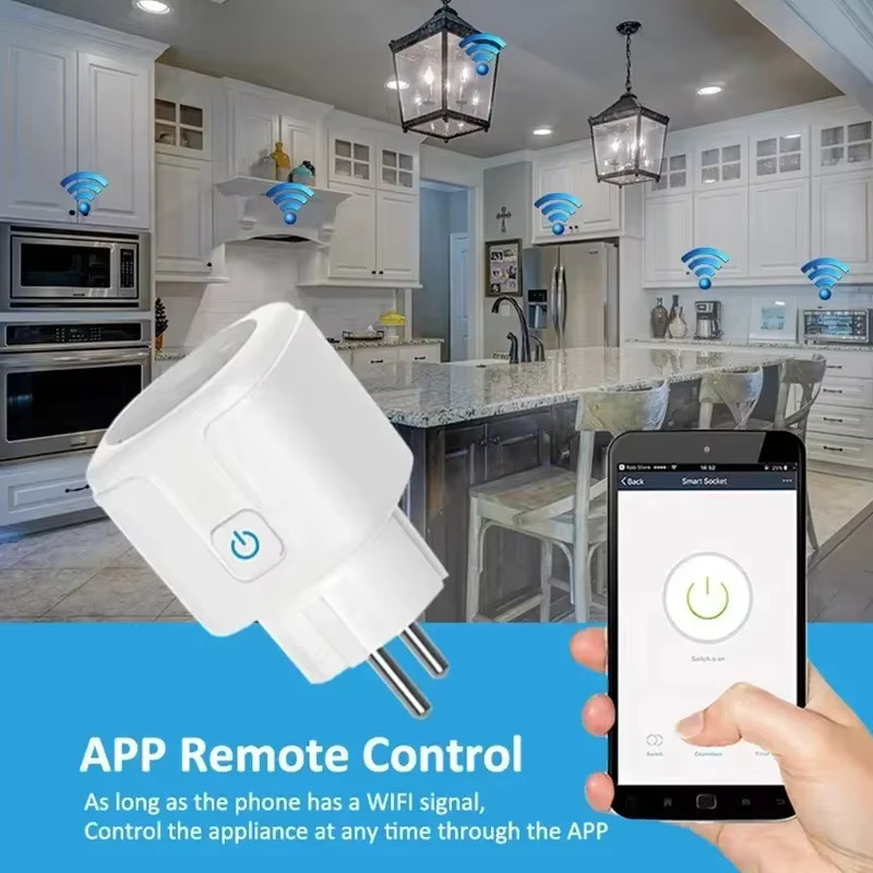 Tuya Shine-Tale Smart WiFi Steckdose mit ZigBee 3.0 und Power Monitor, weiß, mit Timer-Funktion und Sprachsteuerung für Google Home und Alexa - Bild 3
