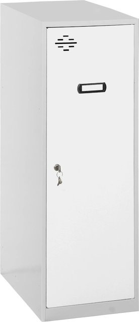 PROREGAL Schließfachwürfel AMEGO Spind Garderobe mit Schließfach in Weiß-Grau, H x B x T: 91,5 x 40 x 50 cm - Bild 1