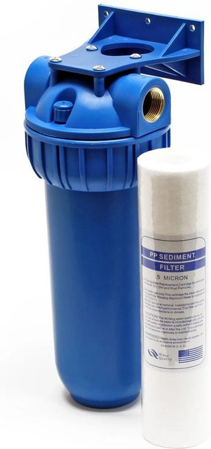 Naturewater NW-BR10B1 1-Stufen Sedimentfilter mit 5 Mikron PP-Kartusche, Blau, Anschluss: 1/2 Zoll - Bild 1