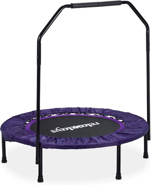 Relaxdays Trampolin faltbar mit Haltestange - Bild 1