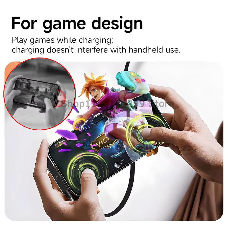 2-in-1 240W Faltbarer Telefonhalter und USB-C-Ladegerät mit Tablet-Halterung in Orange - Bild 3