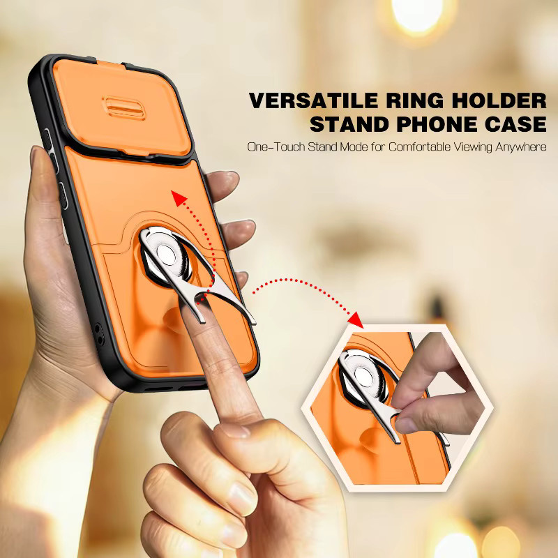 Robuste Hybrid Schiebe-Kameraschutzhülle für Xiaomi 14T 15T Pro 15 Ultra und Mi 17 Pro Max in Pink und Orange - Bild 5