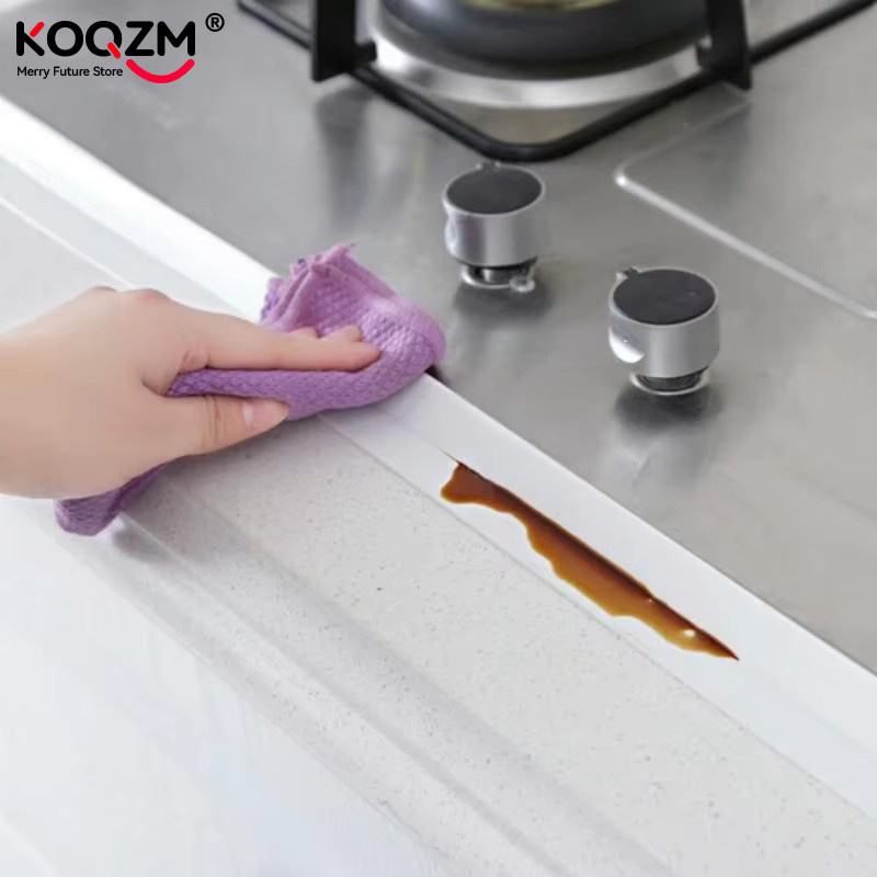 KOQZM Selbstklebendes Dichtungsband aus PVC, wasserdicht und ölbeständig, 3 Meter Länge, für Küchenspüle, Badezimmer und Toilette - Bild 3