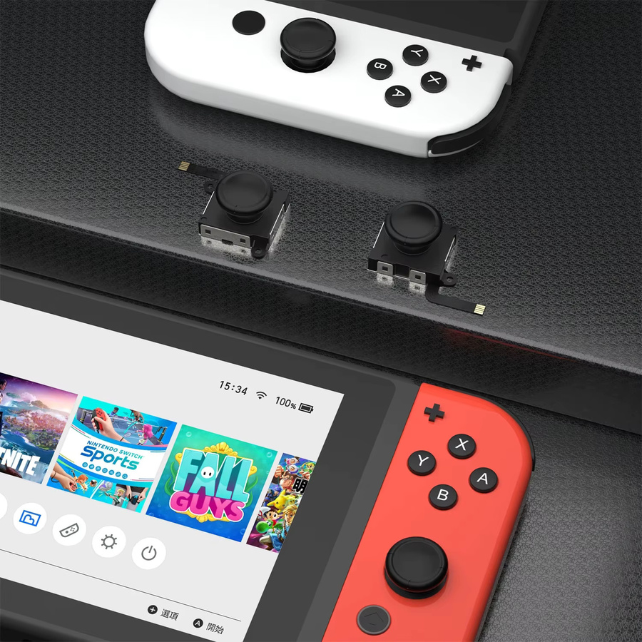 RGEEK TMR Elektromagnetischer Joystick ohne Drift-Effekt für Nintendo Switch OLED und Switch Lite, Schwarz - Bild 4
