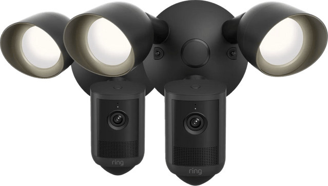 Ring Floodlight Kamera 2. Generation Schwarz Doppelpack mit Wi-Fi - Bild 1