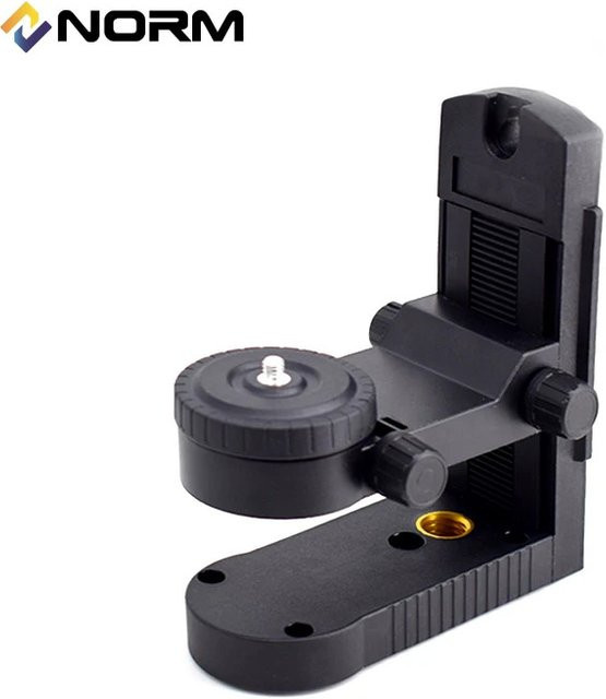 L-förmige Halterung für Laser-Wasserwaagen mit starkem Magnet in Schwarz, B/T/H: 15,0 x 14,0 x 5,0 cm - Bild 1