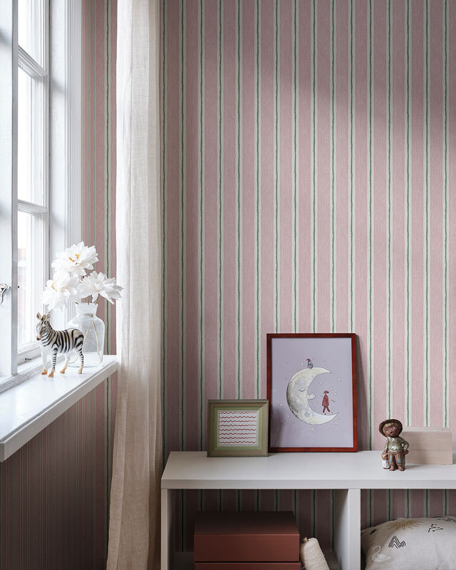Sandberg Wallpaper Albin Vlies Tapete Pink gestreift - Bild 2