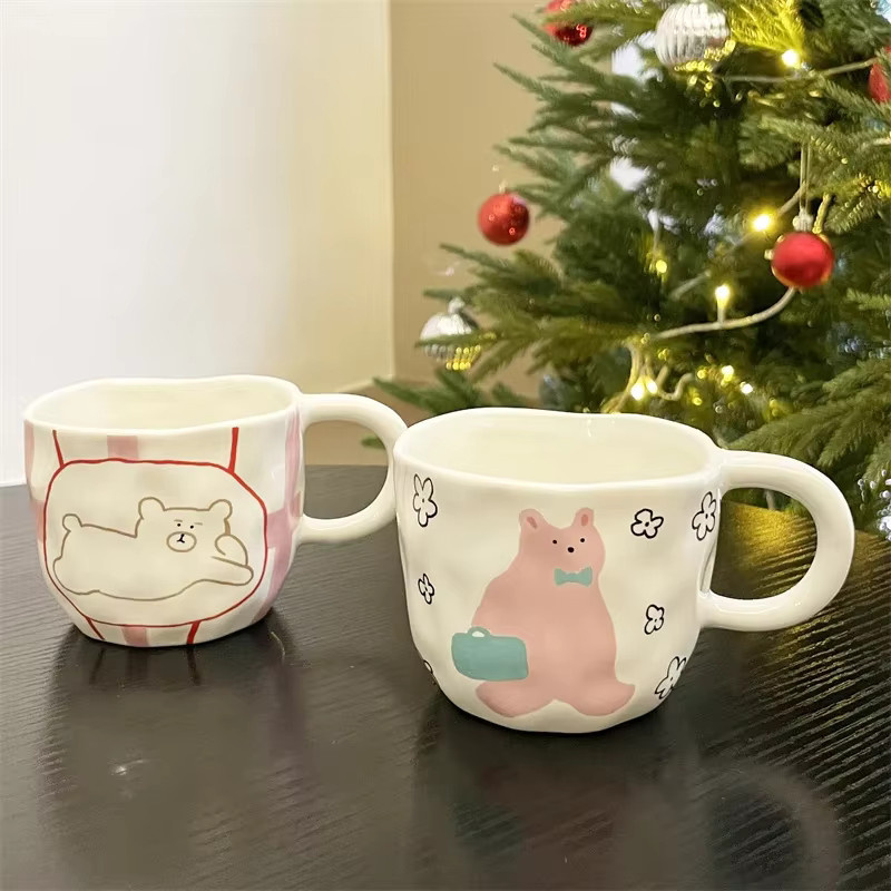 Exquisiter Keramikbecher mit niedlichem Bären-Design für Kaffee, Milch oder Haferflocken - Bild 1