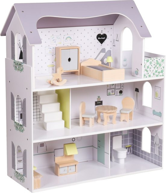 Coemo Anna Villa Puppenhaus möbliert 3 Etagen multicolour - Bild 1