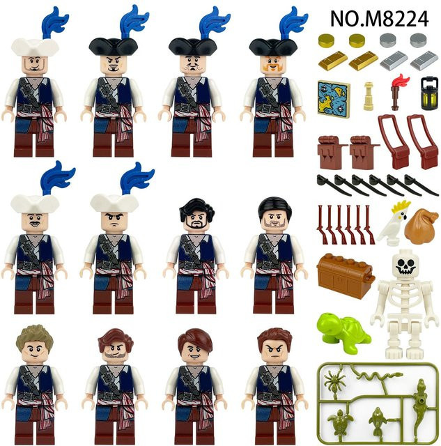 Creative Series Piratencrew Minifigur Bausteine Spielzeug ab 6 Jahren - Bild 1
