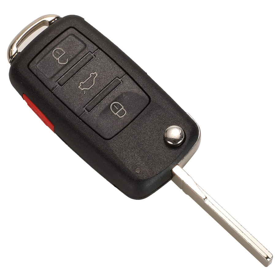 Jingyuqin Klappschlüssel für VW Polo Golf MK6 Tiguan Touareg mit Fernbedienung 315/433MHz ID46 PCF7942 in Schwarz - Bild 2
