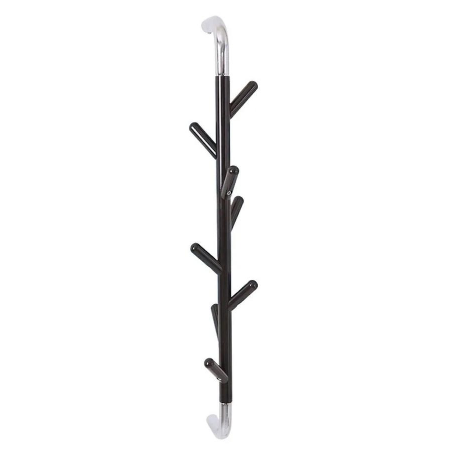 PROREGAL Drehbare Wandgarderobe in Schwarz mit 8 verchromten Haken, H x B x T: 80 x 13 x 15 cm - Bild 1