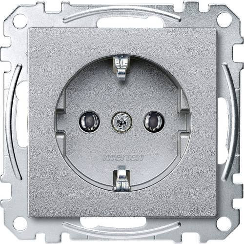 Merten Steckdose System M Aluminium in Silber MEG2401-0460 - Bild 1