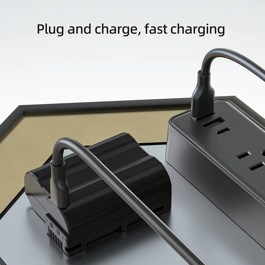 PUJIMAX EN-EL15C Akku mit USB-C Anschluss, 2800mAh, Schwarz, für Nikon Z5, Z6, Z6 II, Z7, Z7II, D7000, D7100, D7200, D850, D750, D7500, D810 - Bild 4