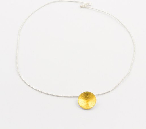 Guthmann Kettenanhänger, runder Blattgold, Damen