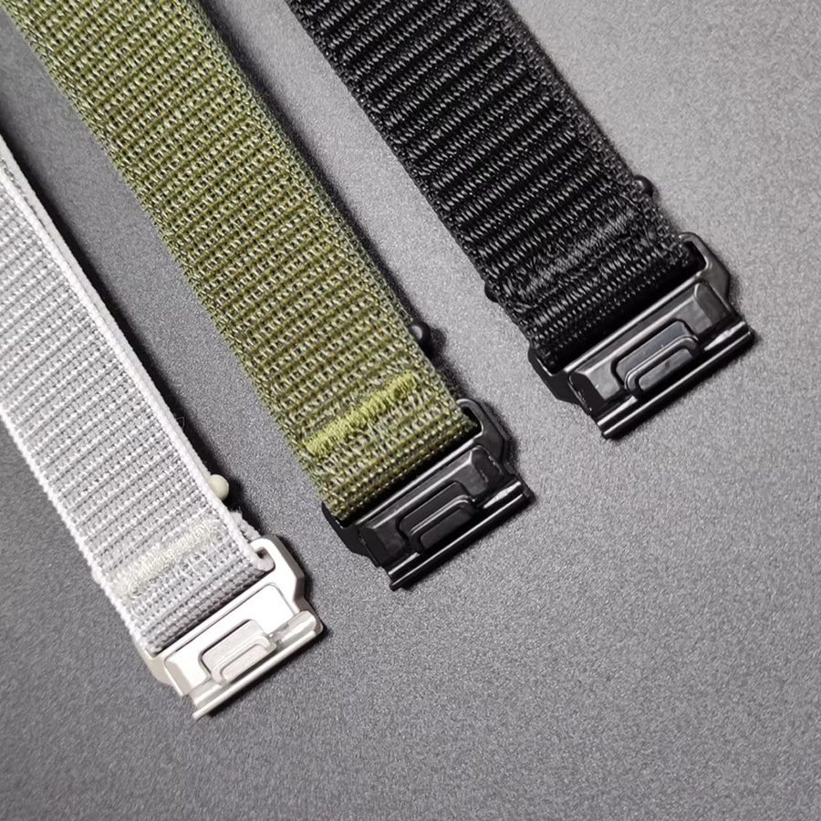 Uhrenarmband Nylon, geflochten, Schwarz, Unisex, 22 26 mm - Bild 2
