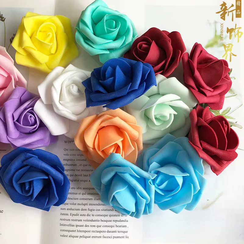 ZQCXLD Künstliche Rosenblütenköpfe aus Schaumstoff in Bunt für Hochzeit und Geburtstag - Bild 3