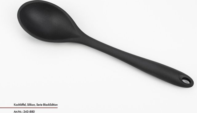 Kuechenprofi Kochlöffel Justinus Black Edition aus Silikon, hitzebeständig und spülmaschinenfest, Schwarz - Bild 1