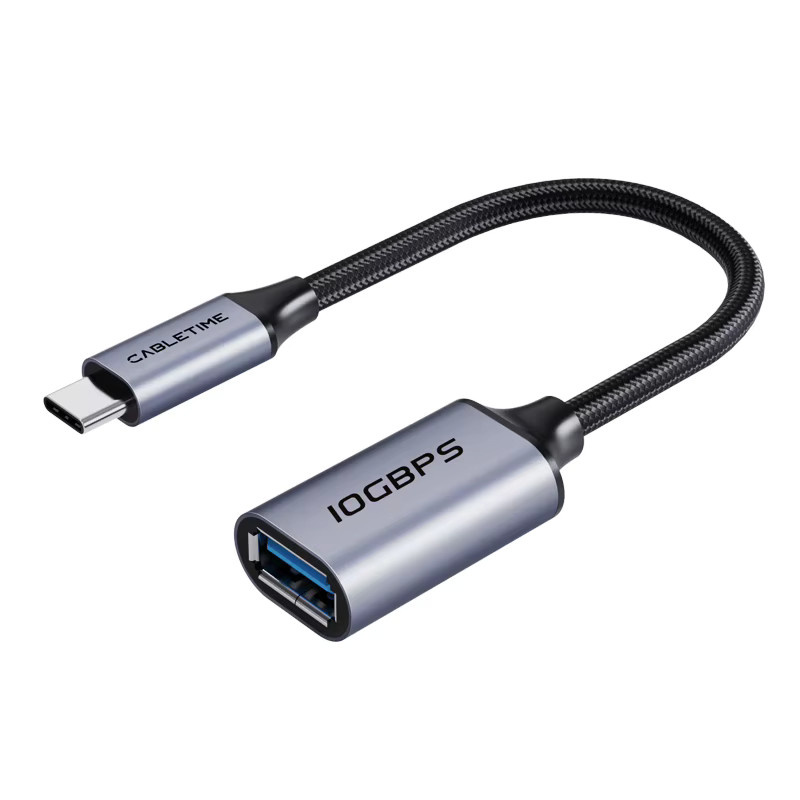 CABLETIME USB-C 3.2 auf USB-A Adapter mit 10Gbps OTG Funktion für MacBook Pro, Smartphone und PC - Bild 6