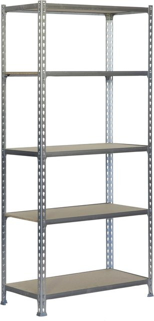 PROREGAL Schwerlastregal Big Muli mit 5 verstellbaren Fachböden, grau, H 200 cm x B 100 cm x T 30 cm - Bild 1