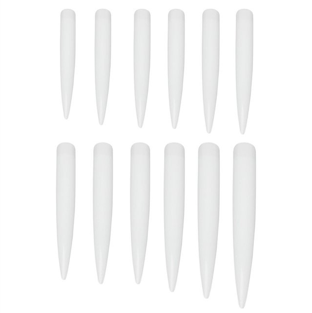 Shoemst Künstliche Nägel Stiletto, 120 Stück, White, Glänzend - Bild 1