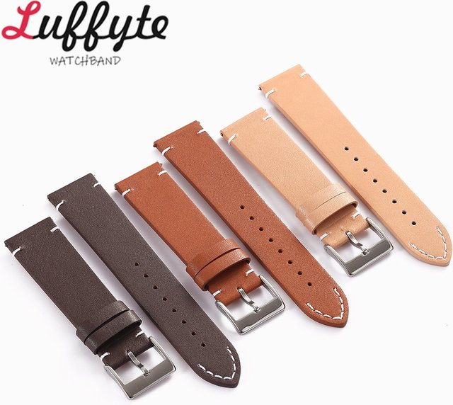 luffyte Uhrenarmband Rindsleder, Schnellverschluss, Unisex - Bild 1