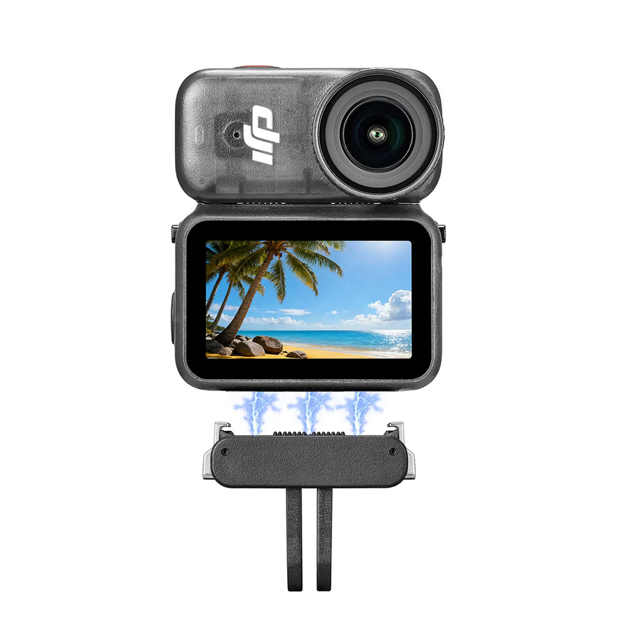 Magnetischer Schnellwechseladapter für DJI Action 6 / 5 Pro / 4 / 3 und OSMO 360, faltbarer Schnellverschluss-Halterungsadapter in Schwarz - Bild 4