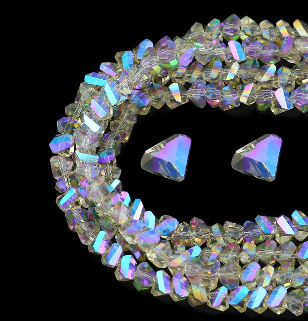 JHNBY Spacer Perlen, Österreichisches Kristall Glas, Lila, 4/6mm - Bild 1