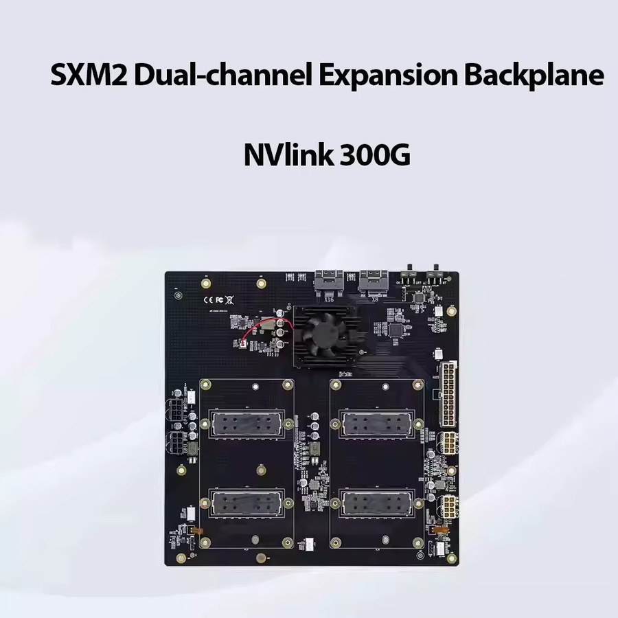 Nvidia Backplane für V100 SXM2 GPU-Karte mit 300G NVLink Dual-Card-Verbindung in Schwarz, Modell Aom-sxmv vereinfachte Version - Bild 2