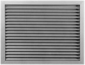 Hoesch Lüftungs- und Revisionsgitter aus Aluminium in Silber, B/H: 42 x 32,5 cm - Bild 1