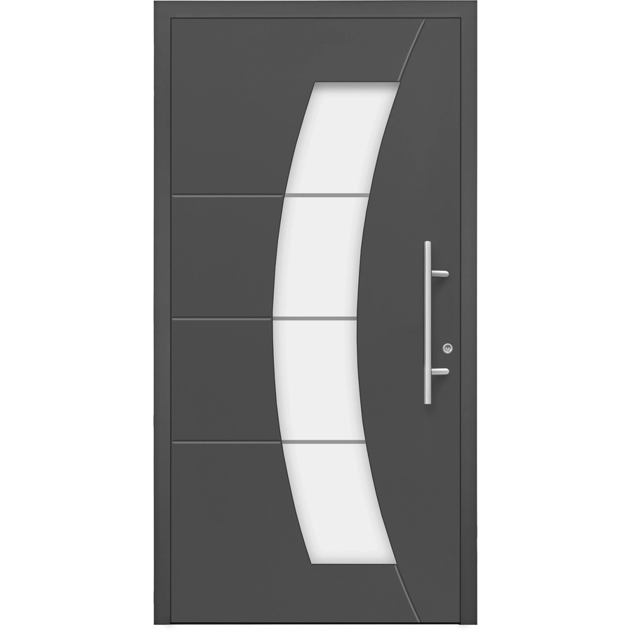 Splendoor Moderno Aluminium-Haustür mit Glaseinsatz, Anthrazit Metallic, B: 110 cm, H: 210 cm, Anschlag Rechts - Bild 2