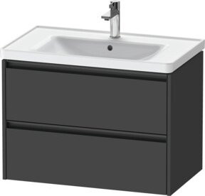 Duravit Waschtischunterschrank Ketho.2 in Graphit Matt mit 2 Schubladen, wandhängend, B/T: 78,4 x 45,5 cm - Bild 1