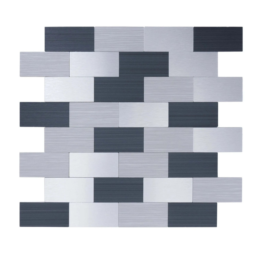 Dalsys Selbstklebende Mosaik-Fliesen Grau Mix Silber, 11 Stück für 1m² - Bild 2