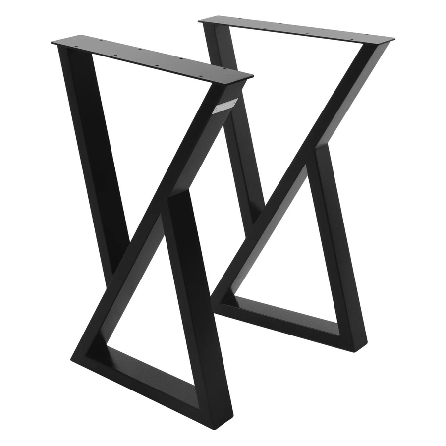 ML-Design Tischbeine X-Form aus Stahl, 2 Stück, Schwarz, B: 40 cm, H: 71 cm - Bild 3