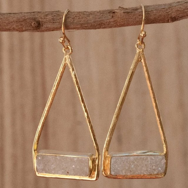YoYo Tropfenohrringe, goldene Farbe, Damen - Bild 1