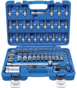 BGS Steckschlüssel-Satz 61-teilig mit 3/8 Zoll Antrieb in Blau - Bild 1