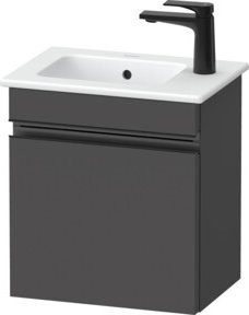 Duravit Waschtischunterschrank Sivida wandhängend mit Tür in Graphitgrau, B/T/H: 40 x 44,3 x 28,7 cm - Bild 1